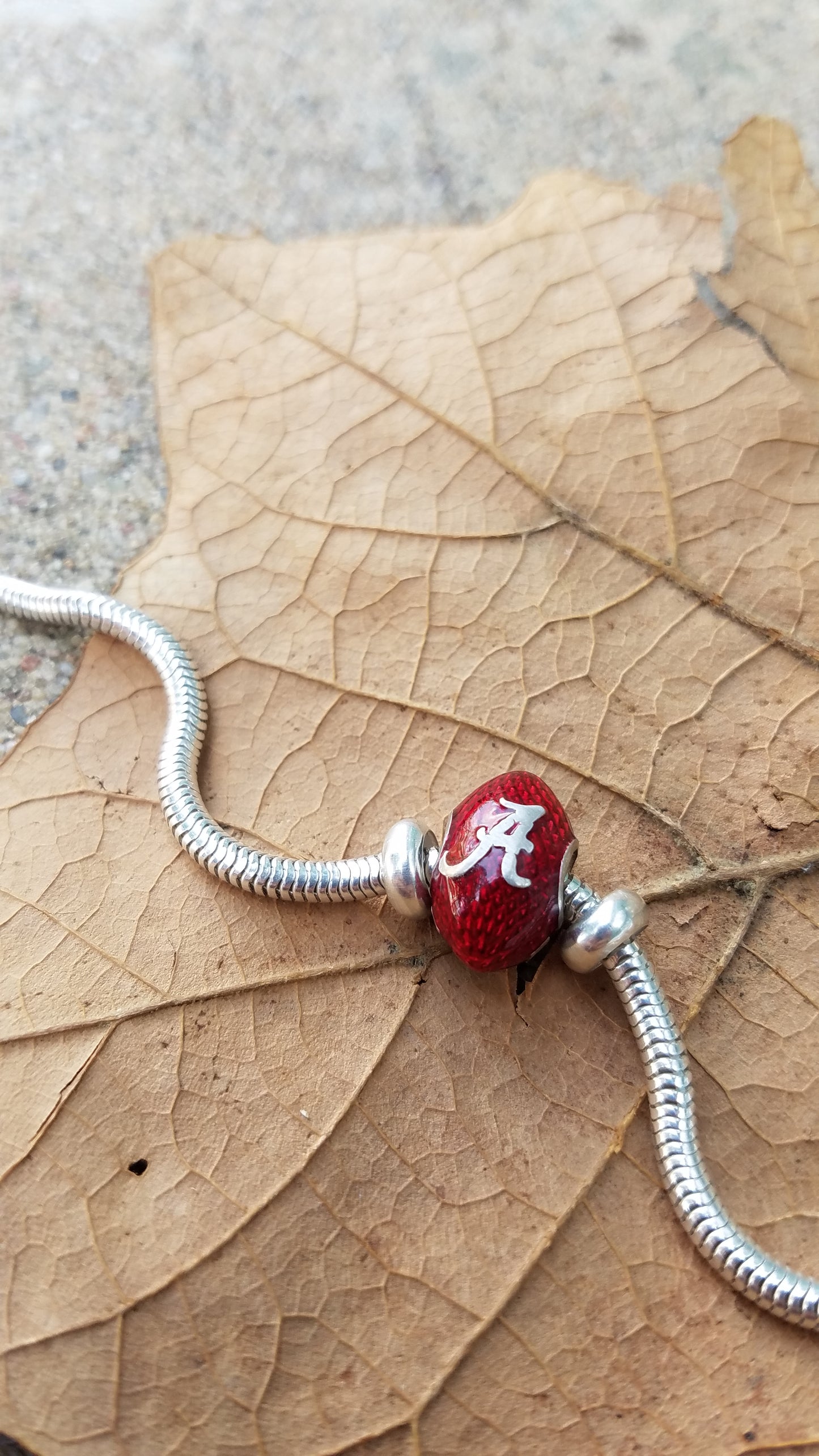 Alabama Football Charm & Bracelet