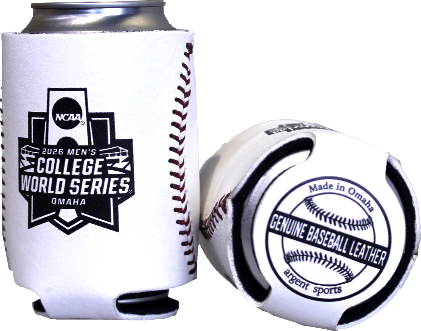 MCWS Baseball Leather Beverage Buddy