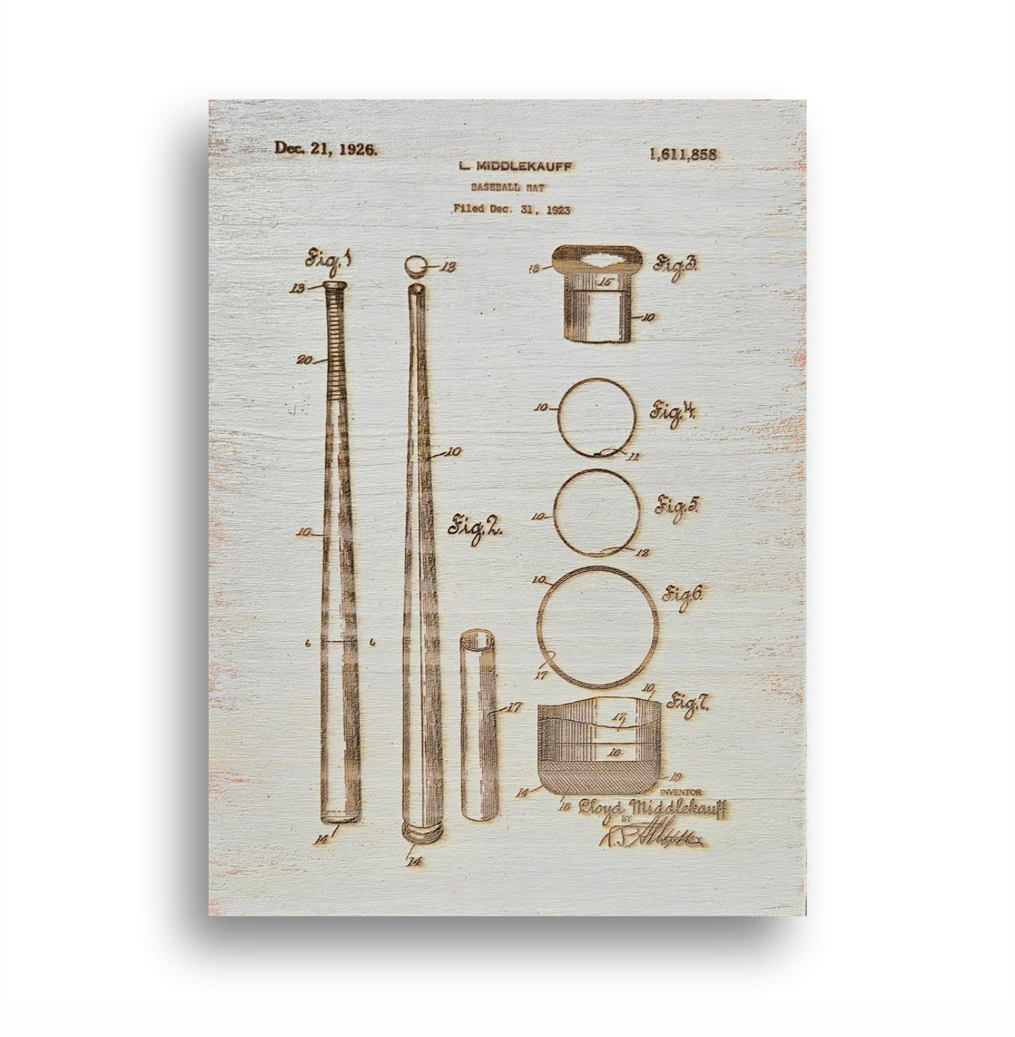 Baseball Patent Wood Signs