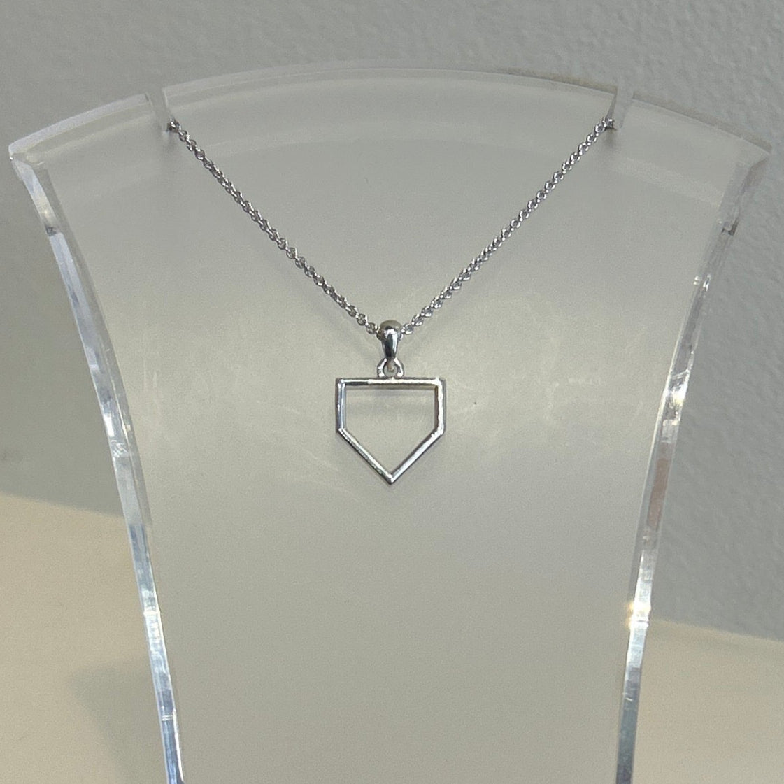 Home Plate Silver Pendant