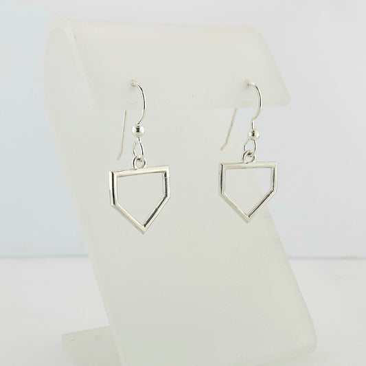 Home Plate Sterling Silver Earring