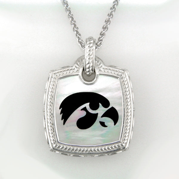 Iowa Mother of Pearl Cushion Pendant