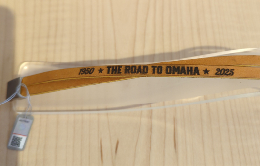 75 Year Road to Omaha Double Leather Bracelet