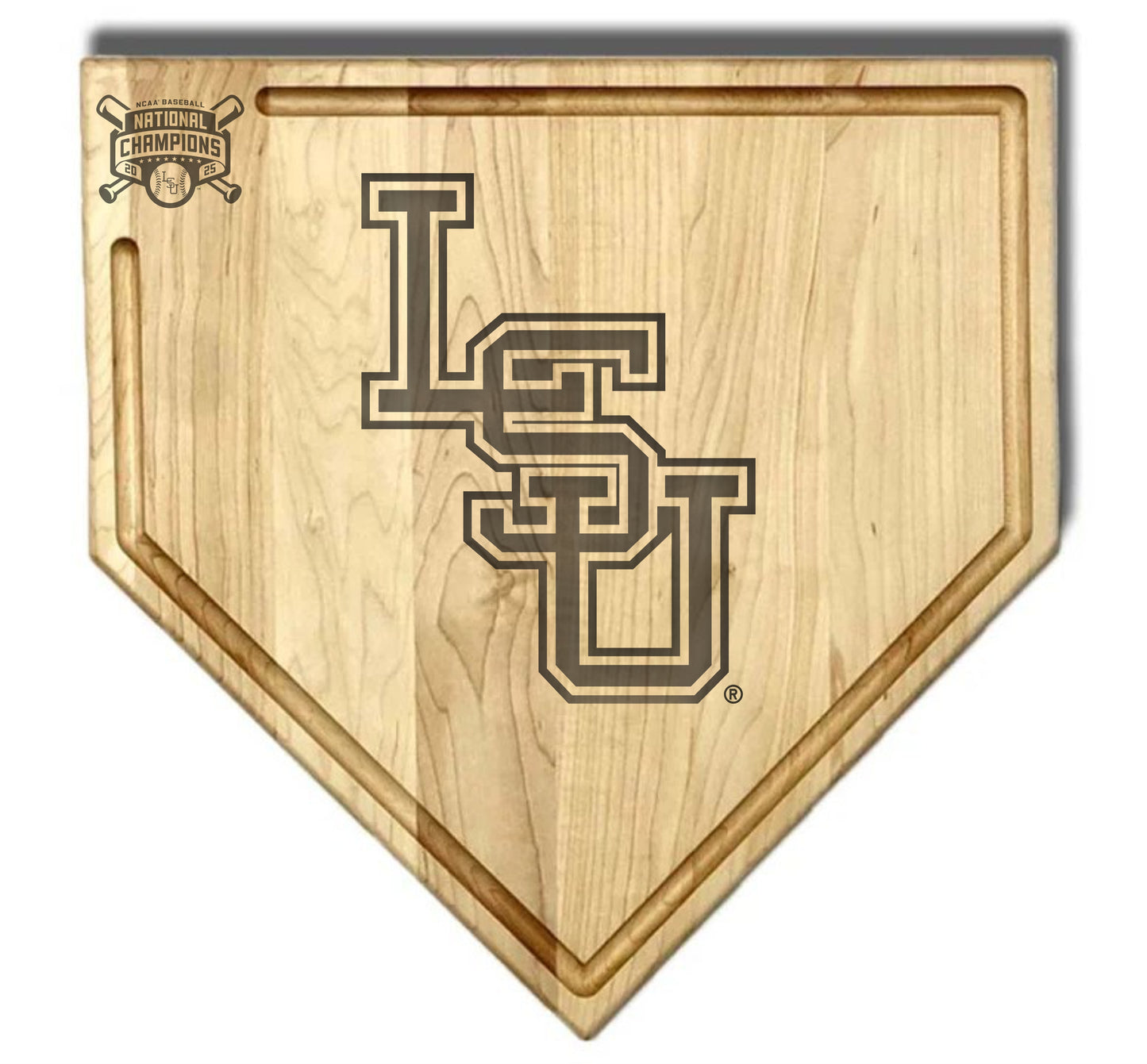LSU - Home Plate Cutting Board