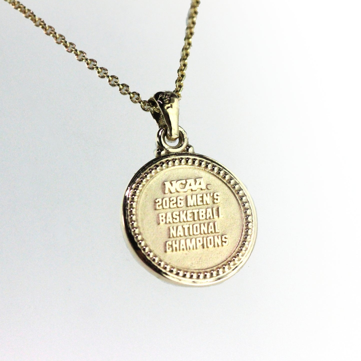 Michigan Wolverines Men's Basketball National Champions 14k yellow gold necklace