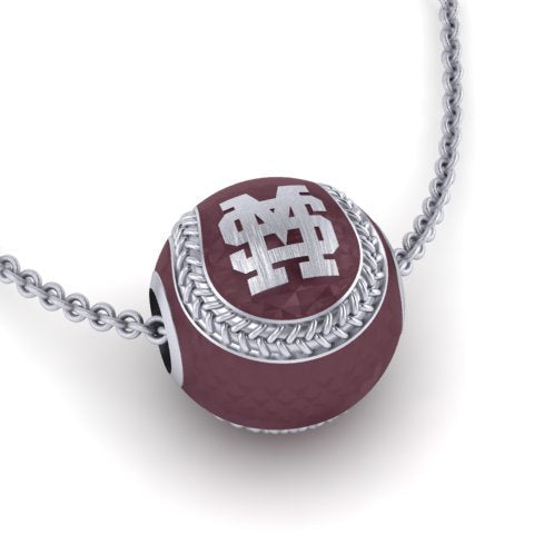Mississippi State Baseball Necklace