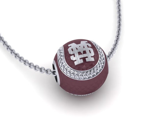 Mississippi State Baseball Necklace