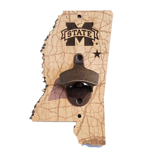 Mississippi State Wall Bottle opener