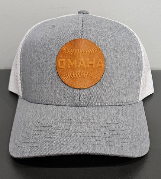 Omaha Baseball Hat Patch - Glove Leather
