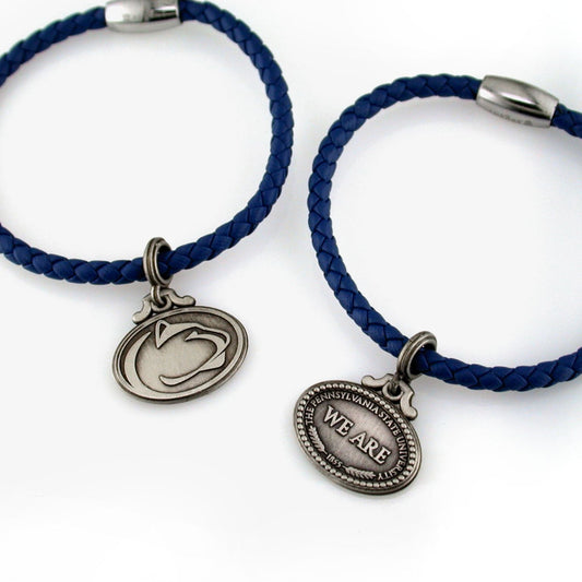 Penn State Braided Leather Bracelet