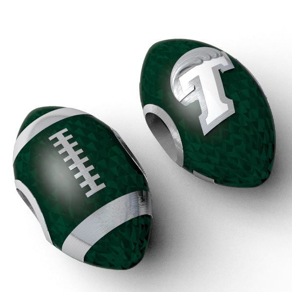 Tulane Football Charm & Bracelet