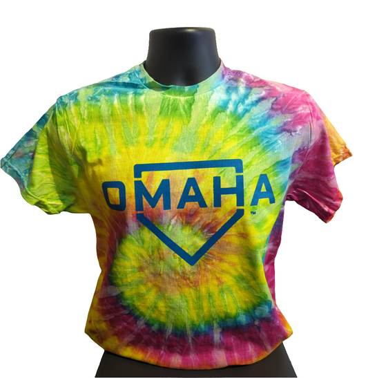Tie Dye Omaha Home Plate Adult T-shirts