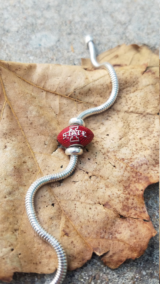 Iowa State Football Charm Bracelet