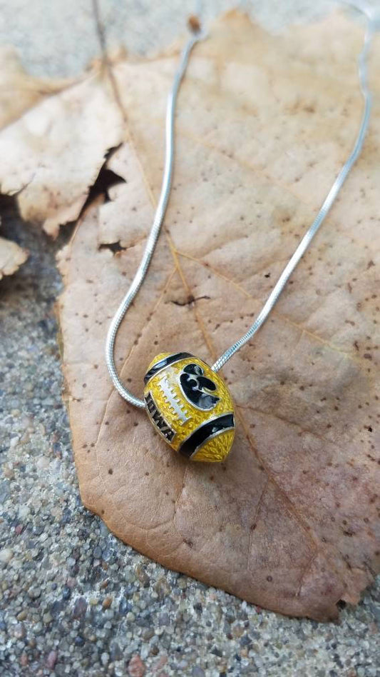 University of Iowa Football Pendant with Tiger Hawk