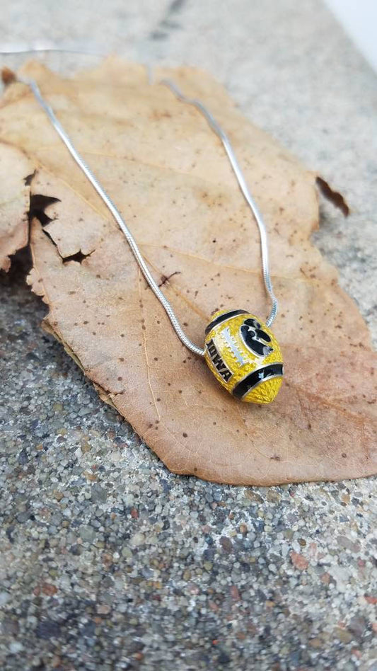 University of Iowa Football Pendant with Tiger Hawk