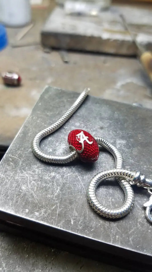 Alabama Football Charm & Bracelet