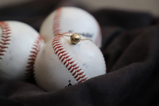 Baseball 14K Yellow Gold Pendant