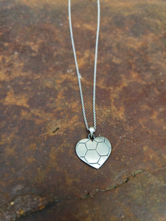 Soccer Heart Pendant Sterling silver Jewelry