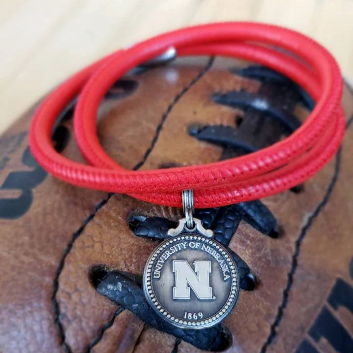 Nebraska Leather Antique Charm Bracelet
