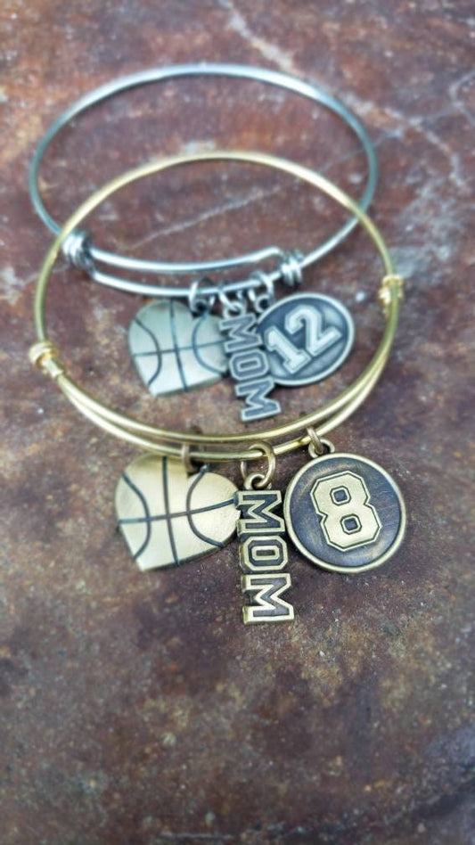 Basketball Jersey Number Charm Bracelet