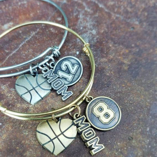 Basketball Jersey Number Charm Bracelet