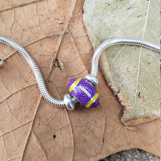 LSU Football Charm Bracelet