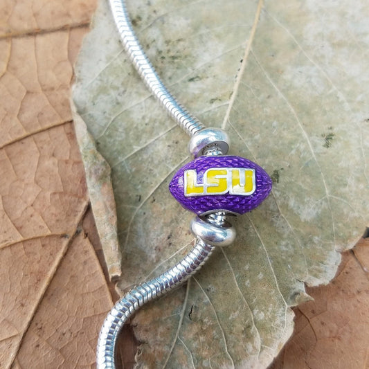 LSU Football Charm Bracelet
