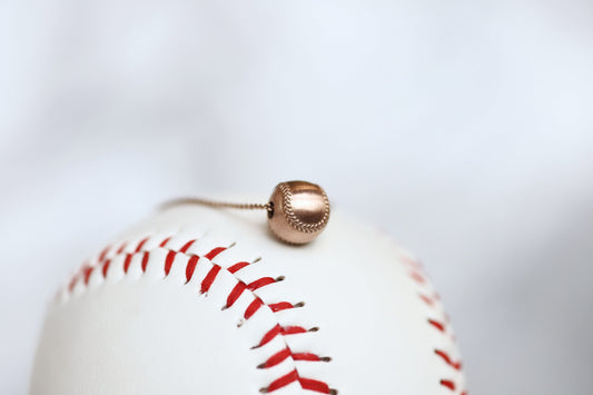 Baseball-Softball 14k Rose Gold Necklace