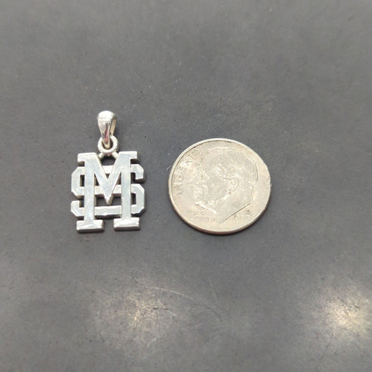 Ladies Mississippi State Silver Logo pendant