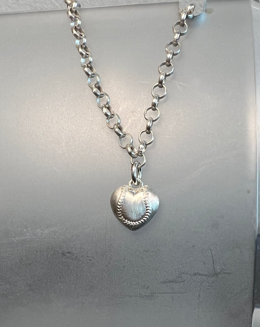 Puffed Heart Baseball Bracelet