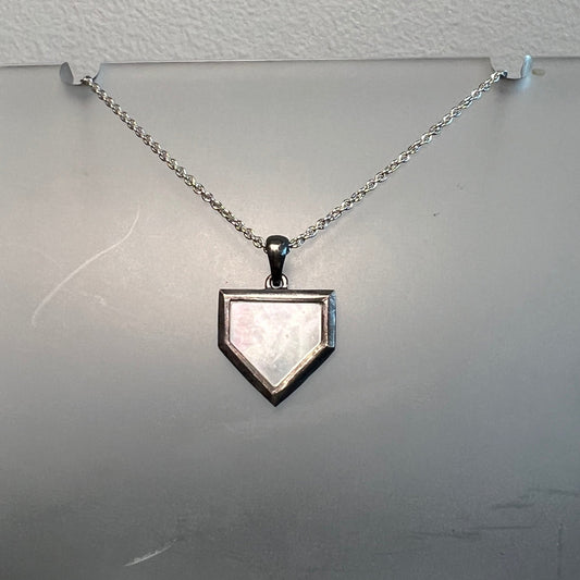 Home Plate Mother of Pearl Silver Pendant