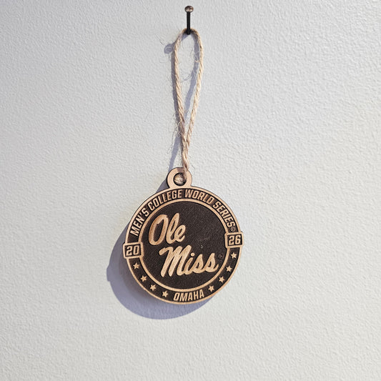 Ole Miss MCWS 2026 Ornament