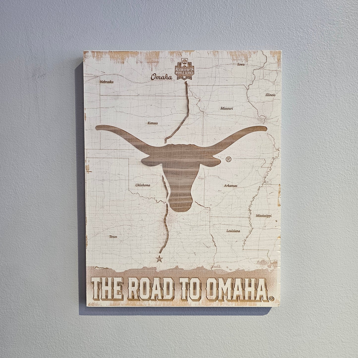 Texas - Road to Omaha Map