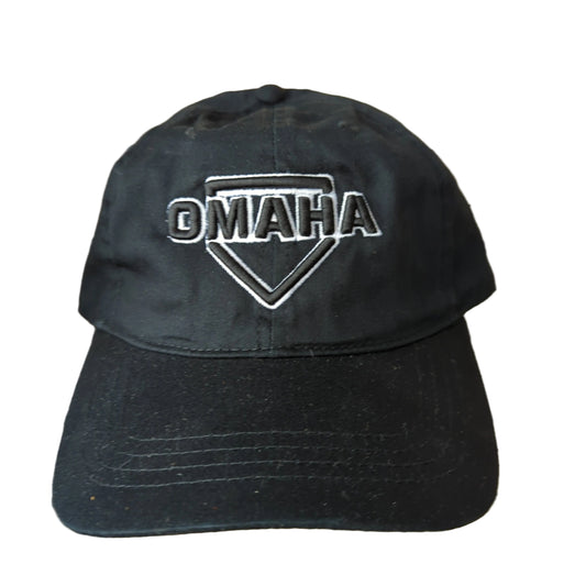 Black Omaha home plate hat
