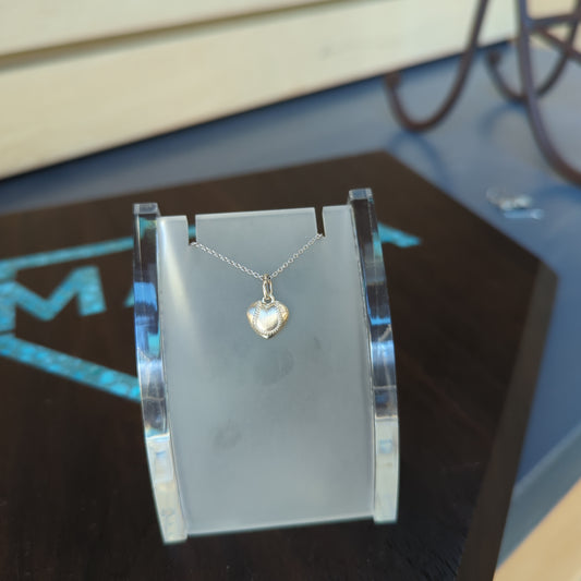 Baseball puffed heart pendant-charm