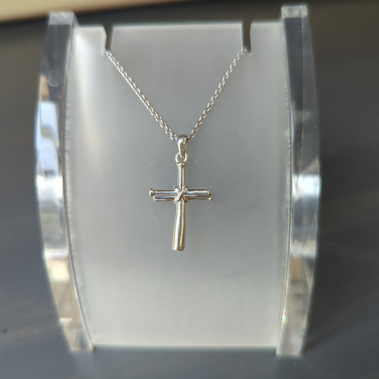 Softball bat small cross on chain