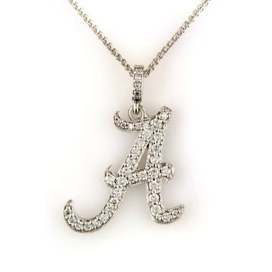 Alabama 'A' 14k Diamond Pendant