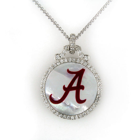 Alabama Diamond, 14k, Mother of Pearl Pendant