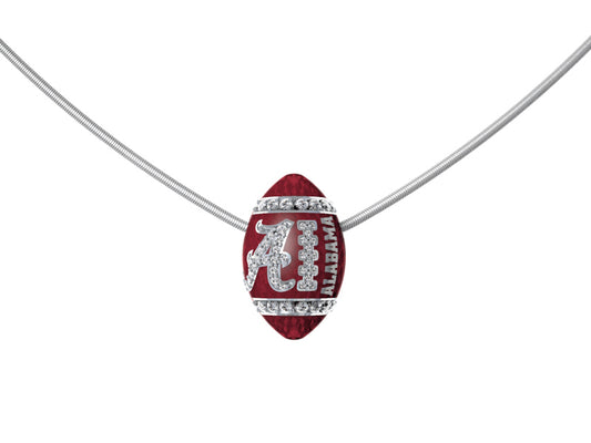 Alabama 14k gold & diamond football pendant