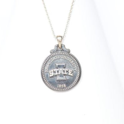 Iowa State Sterling Coin Necklace