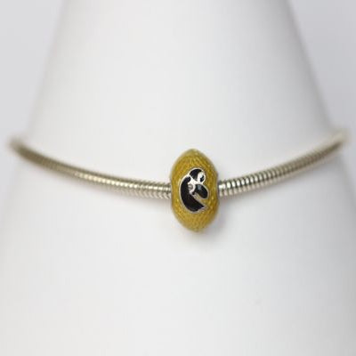 Iowa Enameled Football Bracelet
