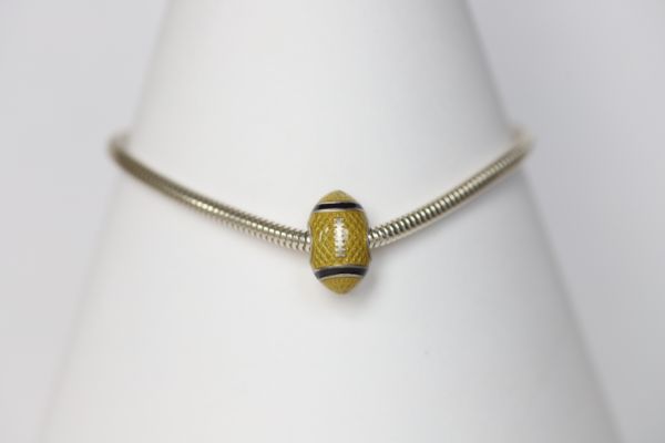 Iowa Enameled Football Bracelet