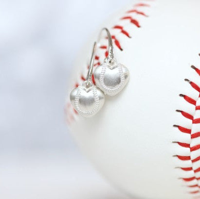 Baseball Heart Earrings