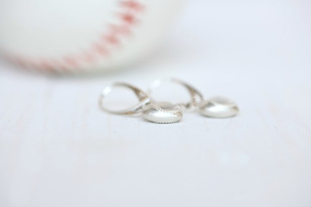 Baseball Heart Earrings