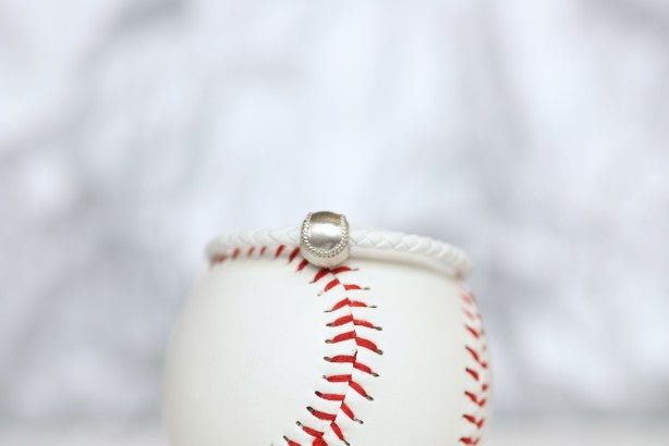 Women's Leather Baseball Bracelet