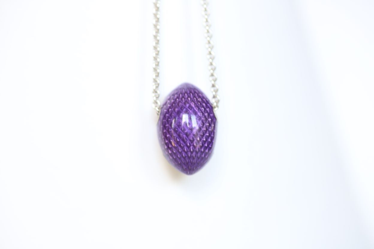 Perfect for any season! Each Mother of Pearl is one-of-a-kind. Features: Sterling silver Mother of pearl with purple enamel inlay Lobster clasp Pendant: 22x22mm LSU Louisiana State University Football Baseball Soccer Volleyball Track Graduate Grad Graduation Mom Dad Mother Father Wedding Gift Present Tigers Geaux Baton Rouge