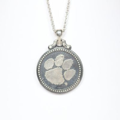 Clemson Sterling Coin Necklace