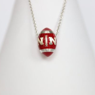 Nebraska Enameled Football Pendant