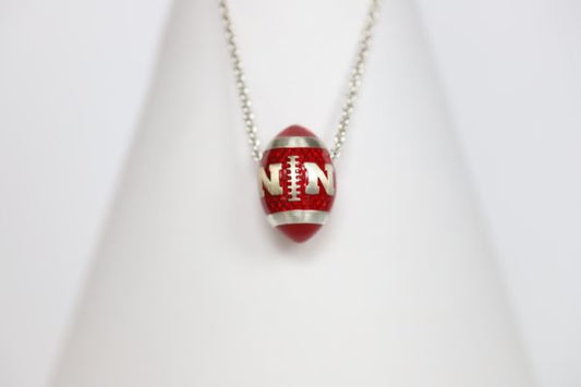 Nebraska Enameled Football Pendant
