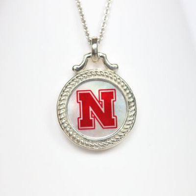 Nebraska Large Round Mother of Pearl Necklace